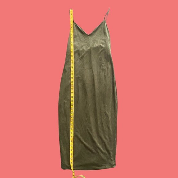 ✨ Olive Green Bodycon Slip Dress by Gilbert – Size M | Sleek & Sultry - Picture 3 of 7